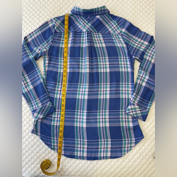 Rails Hunter Blue Plaid Button Up Shirt Women’s Medium - Picture 4 of 6